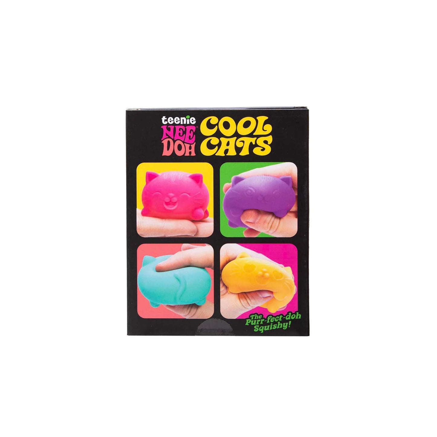 NeeDoh Teenie Cool Kittens 4 Pack - Mini Fidget Toy Pack, Sensory Toys, Squishy Cats