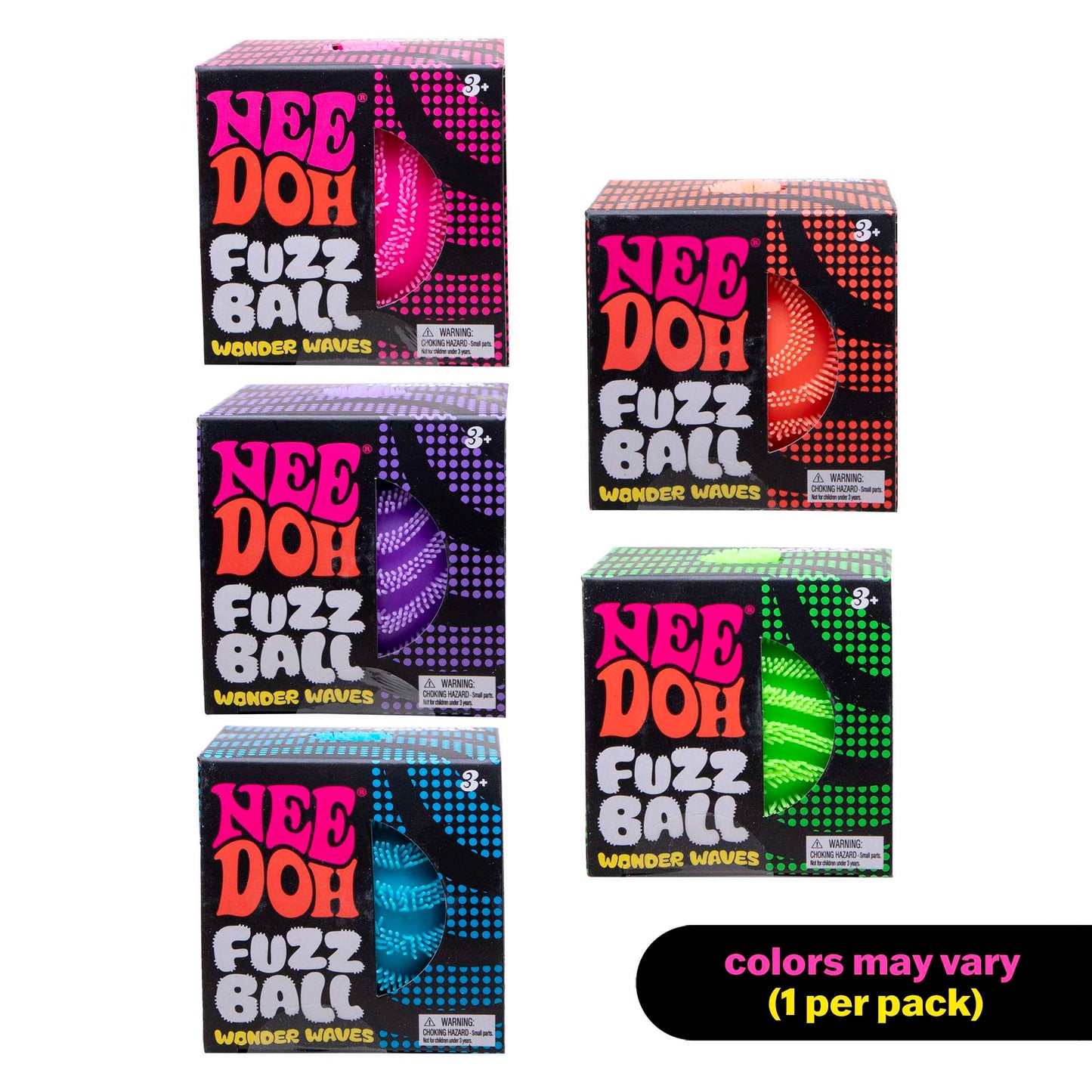 NeeDoh Fuzz Ball Wonder Waves - Sensory Play Fidget Toy Gift ADHD Anxiety Relief