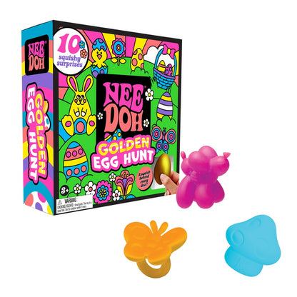 NeeDoh Golden Egg Hunt, 10 Piece Mystery Door Surprise Set