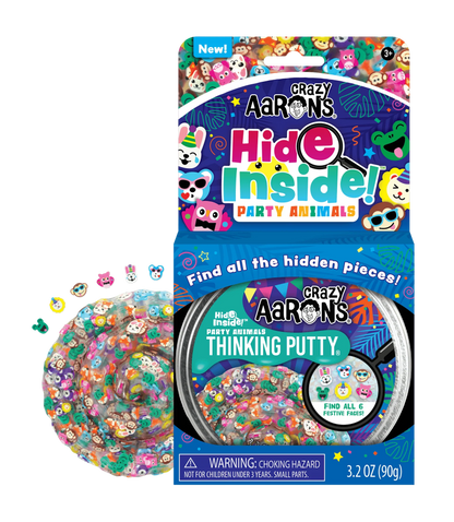 Crazy Aaron's Hide Inside! Party Animals Thinking Putty