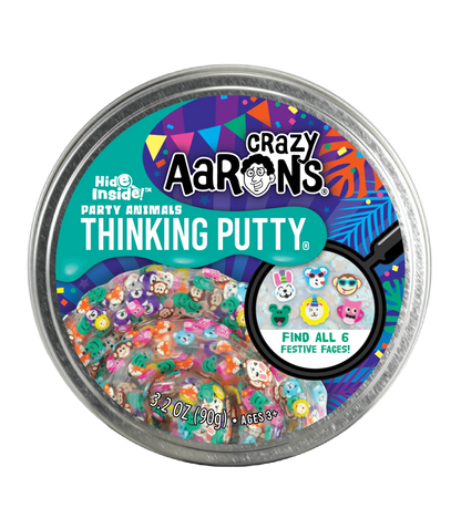 Crazy Aaron's Hide Inside! Party Animals Thinking Putty