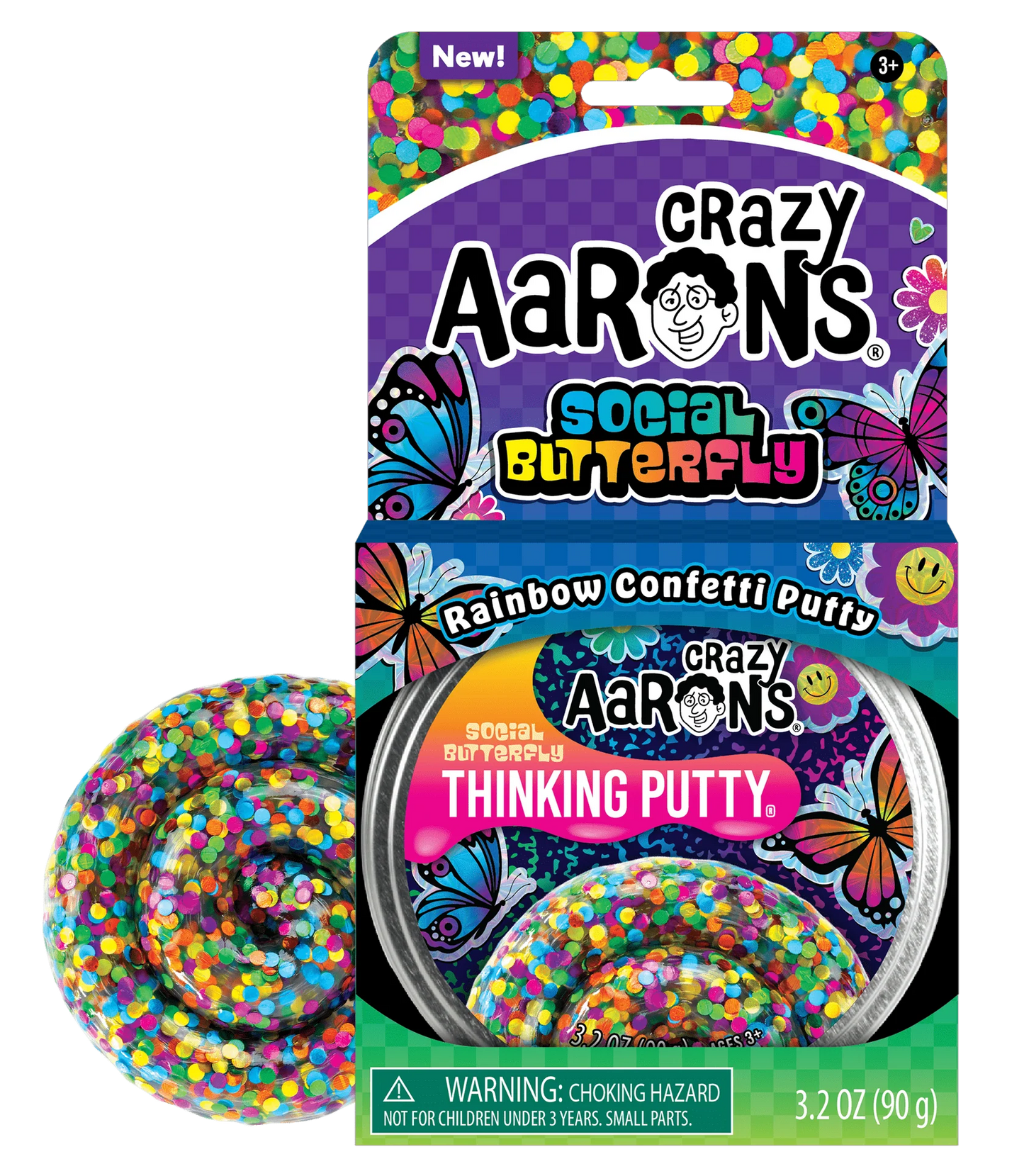 Crazy Aaron's Social Butterfly Trendsetters Thinking Putty