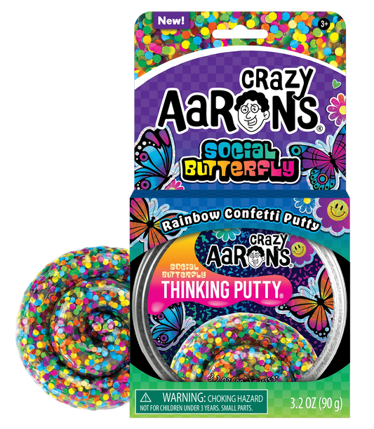 Crazy Aaron's Social Butterfly Trendsetters Thinking Putty