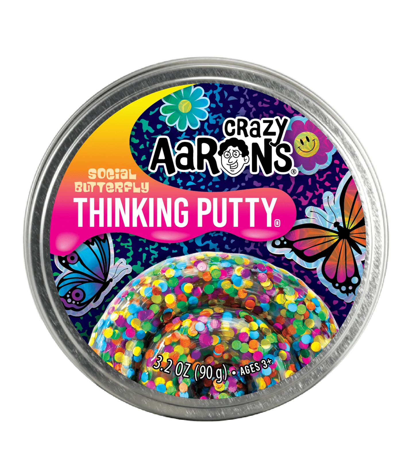 Crazy Aaron's Social Butterfly Trendsetters Thinking Putty