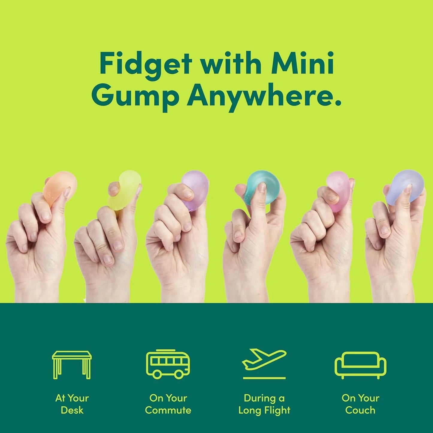 Speks Mini Gump 4 Pack - The Memory Gel Stress Ball