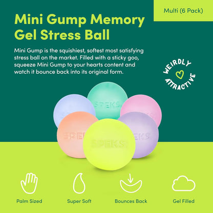 Speks Mini Gump 4 Pack - The Memory Gel Stress Ball