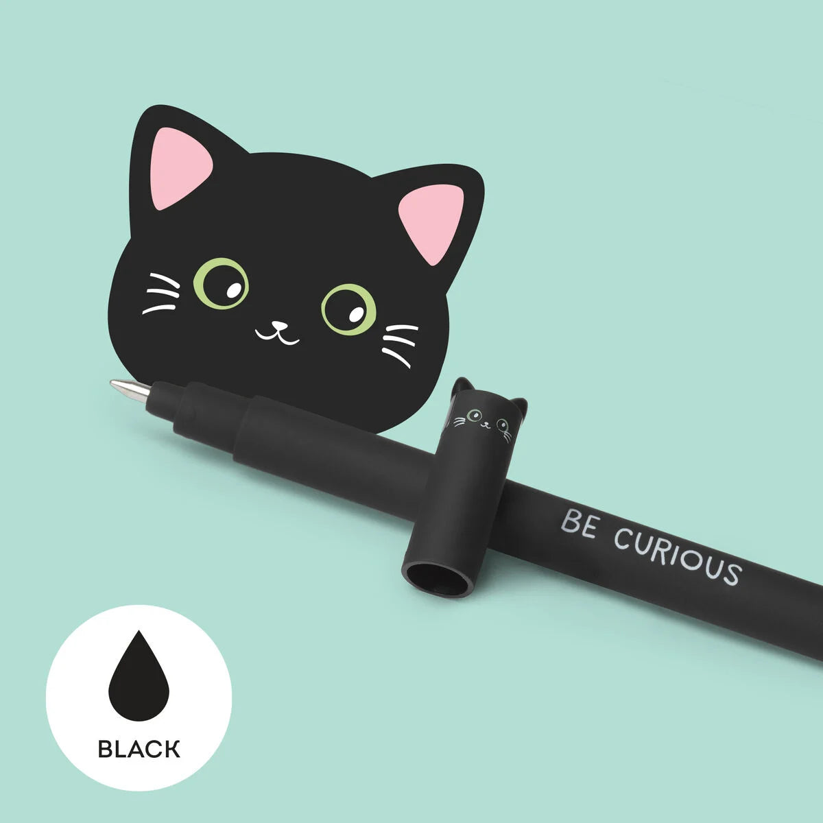 "Be Curious" Kitty Erasable Gel Pen - Erasable LEGAMI Pen