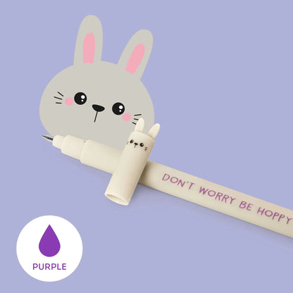 "Don't Worry Be Hoppy" Bunny Erasable Gel Pen - Erasable LEGAMI Pen