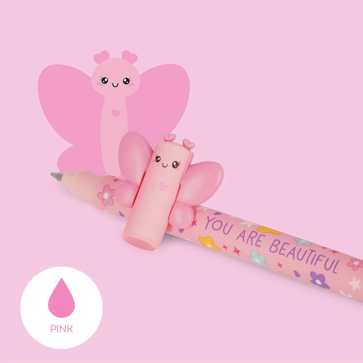 "You Are Beautiful" Butterfly Erasable Gel Pen - Erasable LEGAMI Pen
