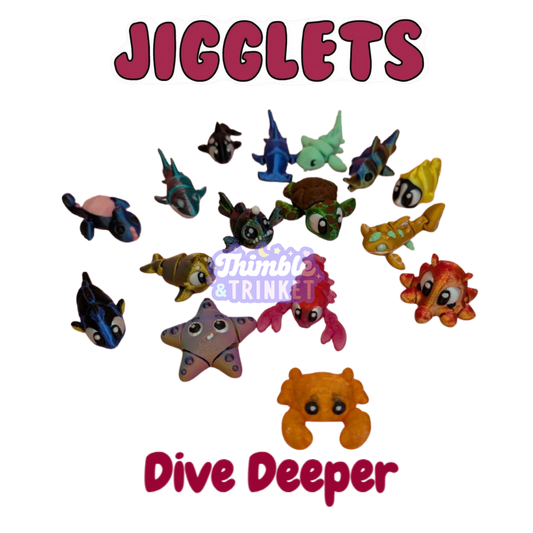 Jigglets Dive Deeper Mini Collectible Fidgets