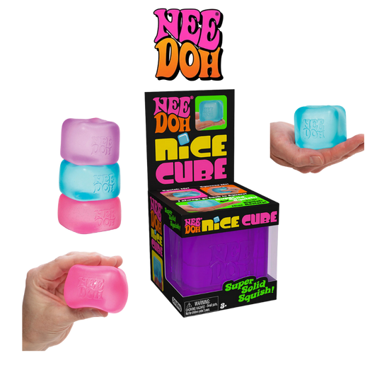 NeeDoh Nice Cube - Stress Ball Fidget Toy for Kids and Adults