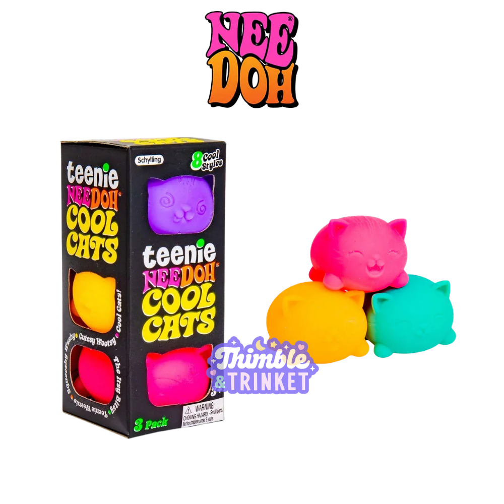 NeeDoh Teenie Cool Cats  -  Sensory Play Fidget Toy Gift ADHD Anxiety Relief