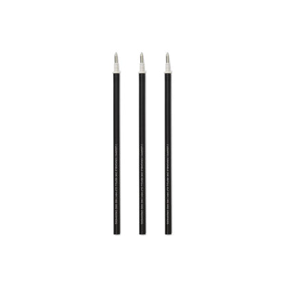 Set of 3 Refills for Erasable Gel Pens - Black Ink - Erasable Pen LEGAMI Refill