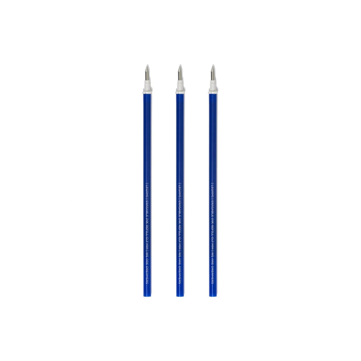 Set of 3 Refills for Erasable Gel Pens - Blue Ink - Erasable Pen LEGAMI Refill