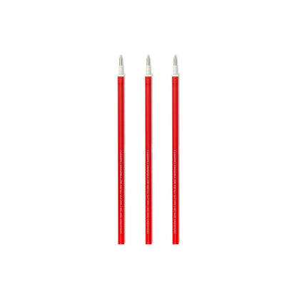 Set of 3 Refills for Erasable Gel Pens - Red Ink - Erasable Pen LEGAMI Refill