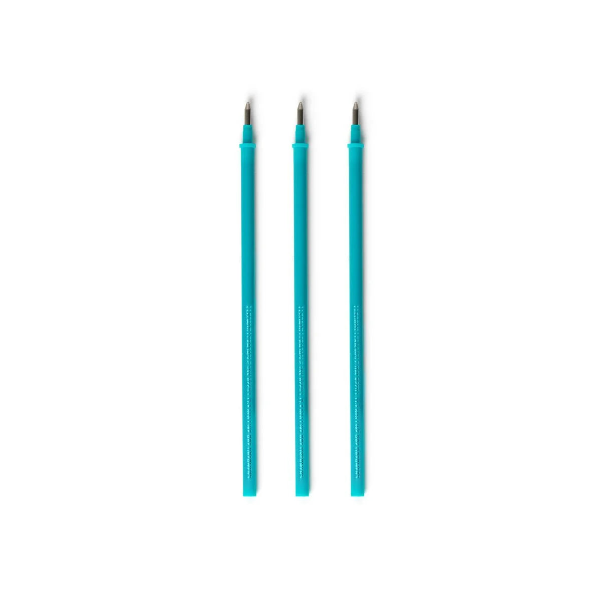 Set of 3 Refills for Erasable Gel Pens - Turquoise Ink - Erasable Pen LEGAMI Refill