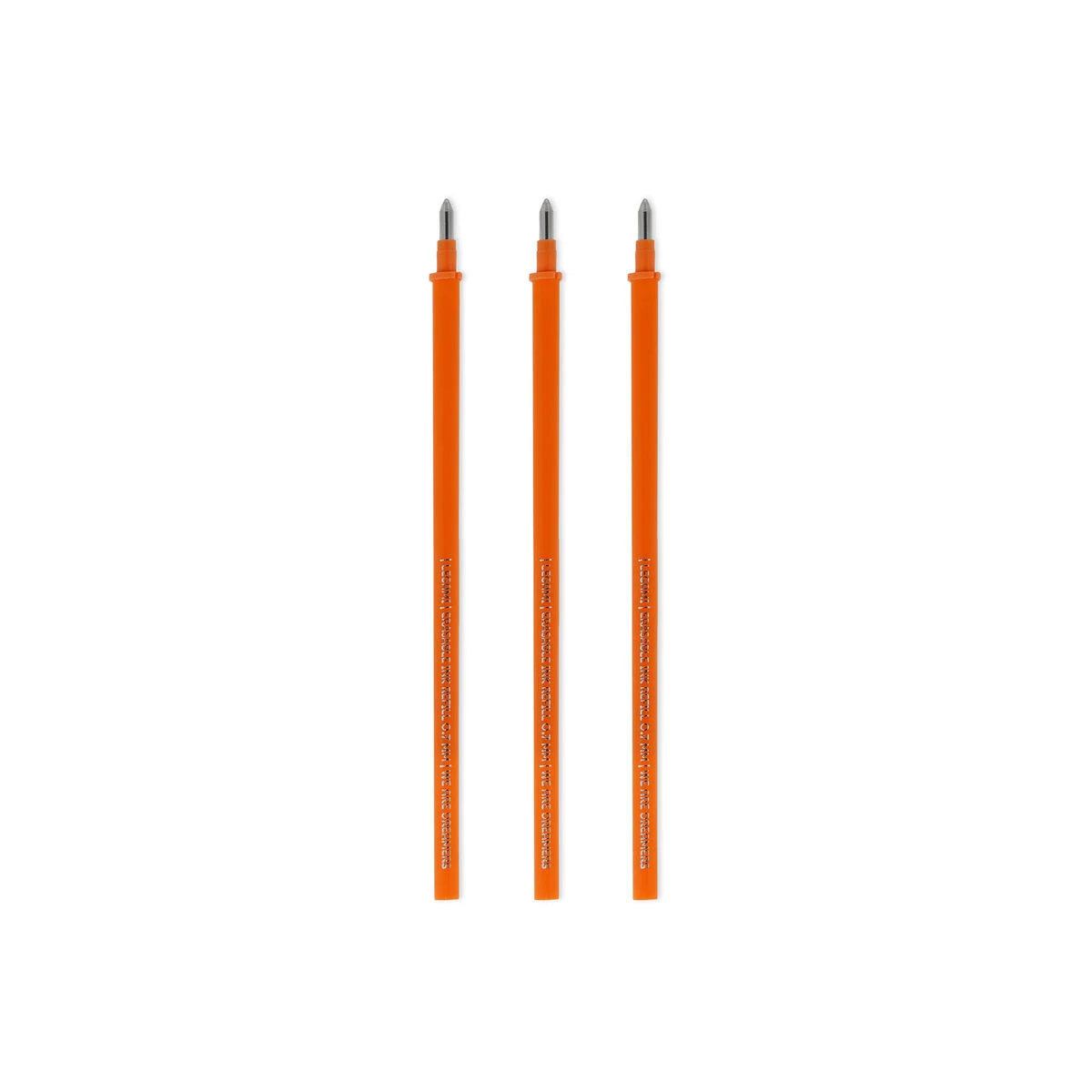 Set of 3 Refills for Erasable Gel Pens - Orange Ink - Erasable Pen LEGAMI Refill