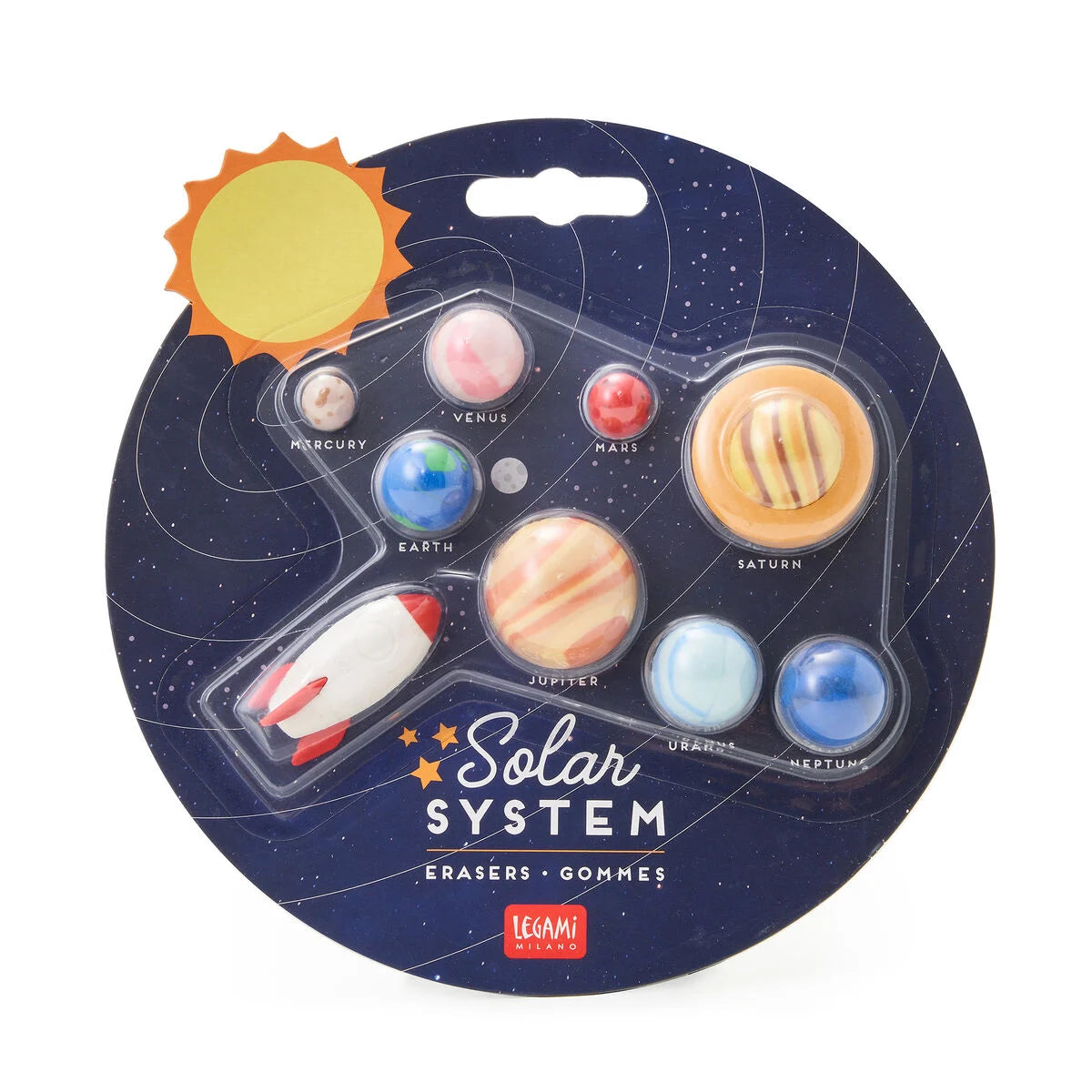 Solar System - Set of 9 Erasers - LEGAMI Erasers