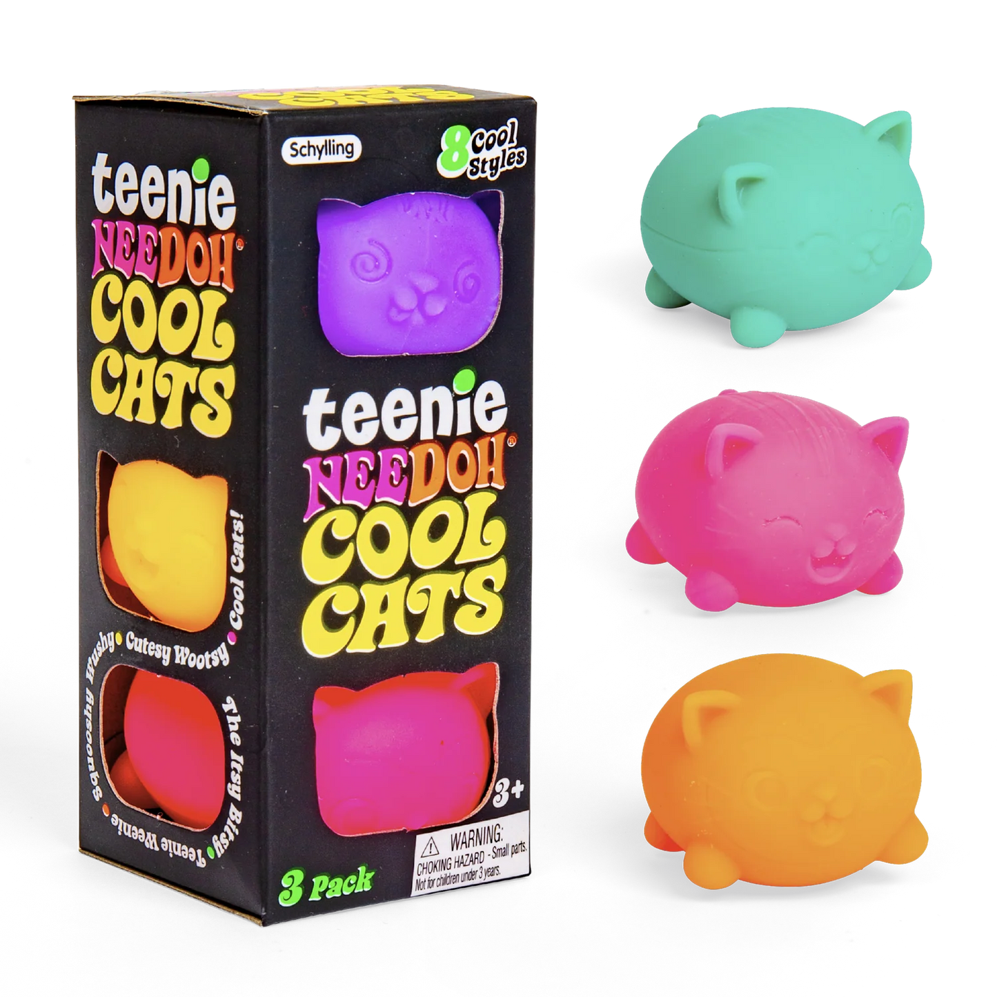 NeeDoh Teenie Cool Cats  -  Sensory Play Fidget Toy Gift ADHD Anxiety Relief