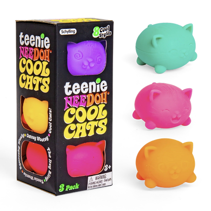 NeeDoh Teenie Cool Cats  -  Sensory Play Fidget Toy Gift ADHD Anxiety Relief