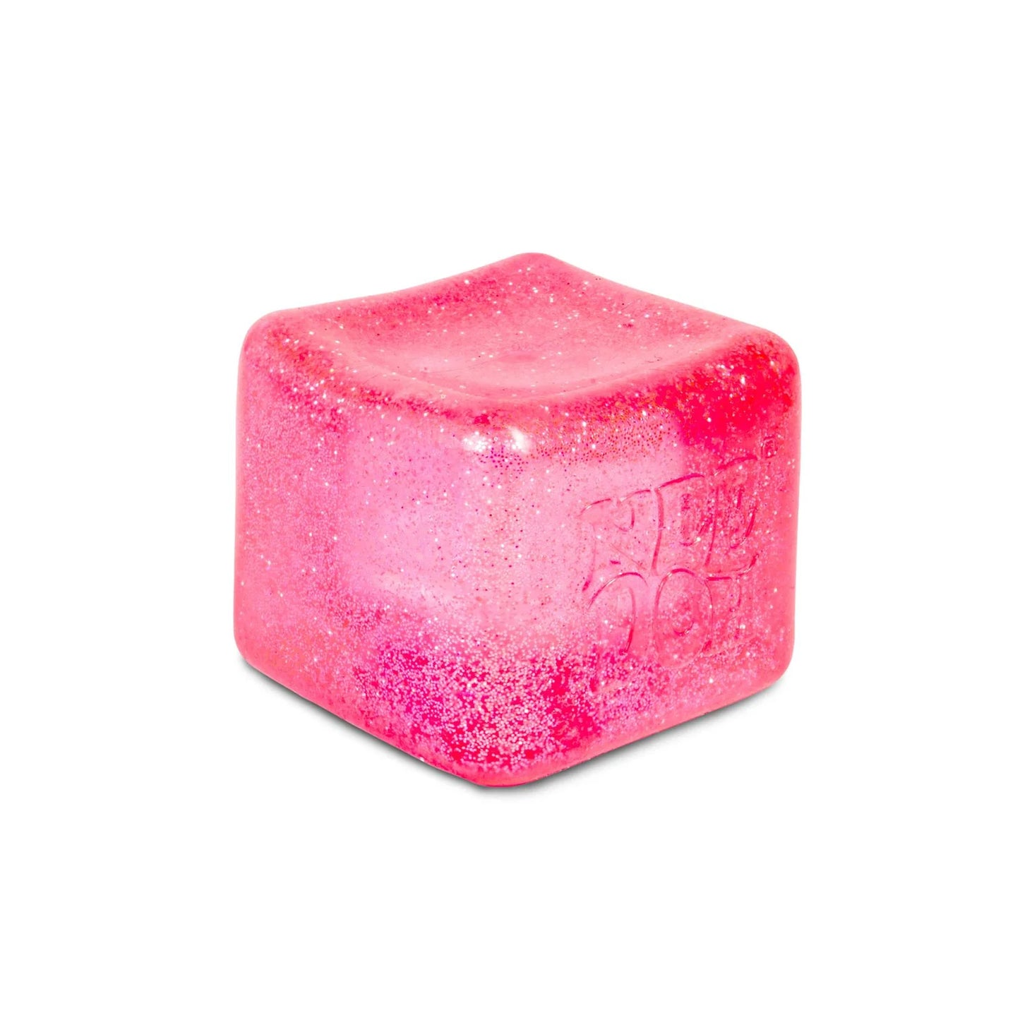 NeeDoh Nice Berg Glitter & Glow Squishy Toy Cube, Big Glow in the Dark Fidget