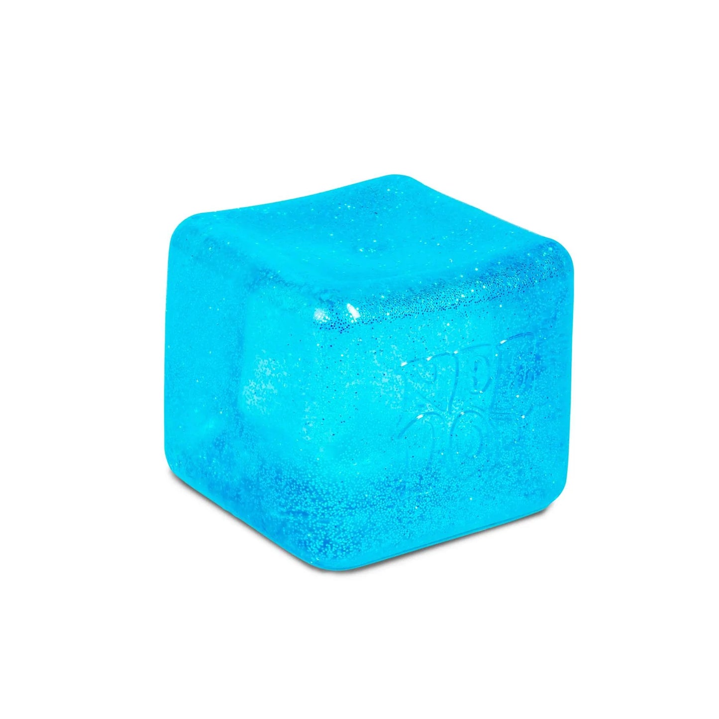 NeeDoh Nice Berg Glitter & Glow Squishy Toy Cube, Big Glow in the Dark Fidget