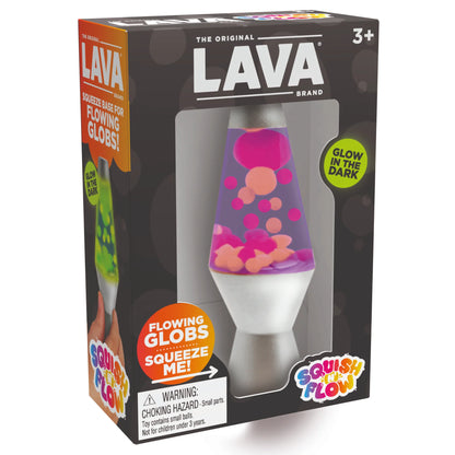 NeeDoh Lava Squish N Flow - Glow in the Dark Lava Lamp Squishy Fidget Toy