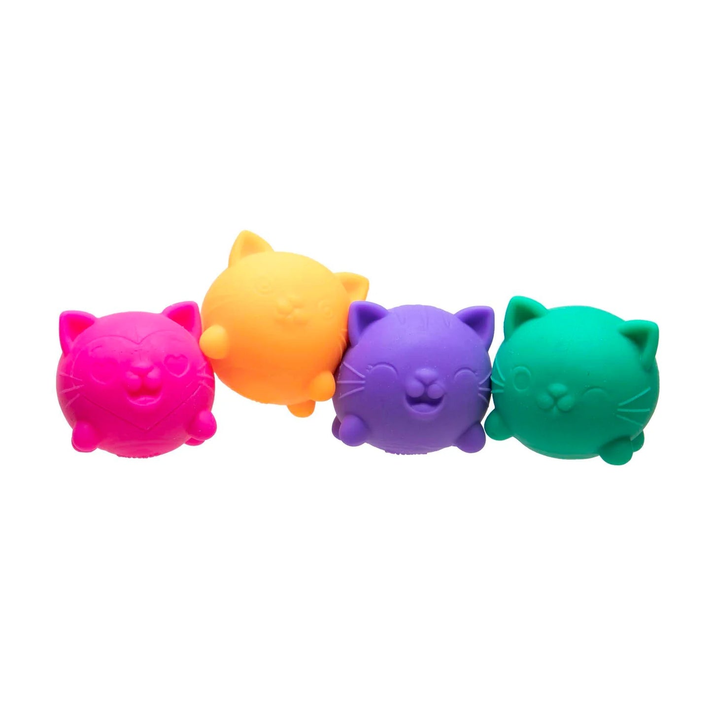 NeeDoh Teenie Cool Kittens 4 Pack - Mini Fidget Toy Pack, Sensory Toys, Squishy Cats