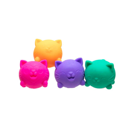 NeeDoh Teenie Cool Kittens 4 Pack - Mini Fidget Toy Pack, Sensory Toys, Squishy Cats