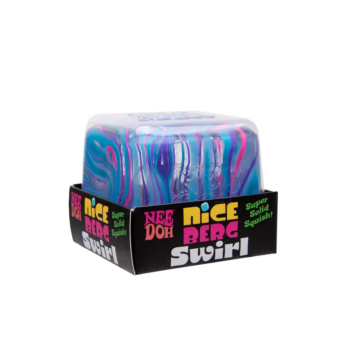 NeeDoh Nice Berg Swirl - Giant Marbled Fidget Cube, Squishy Toy Cubes for Kids