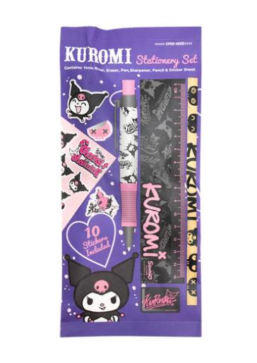 Kuromi Stationery Set - Hello Kitty & Friends