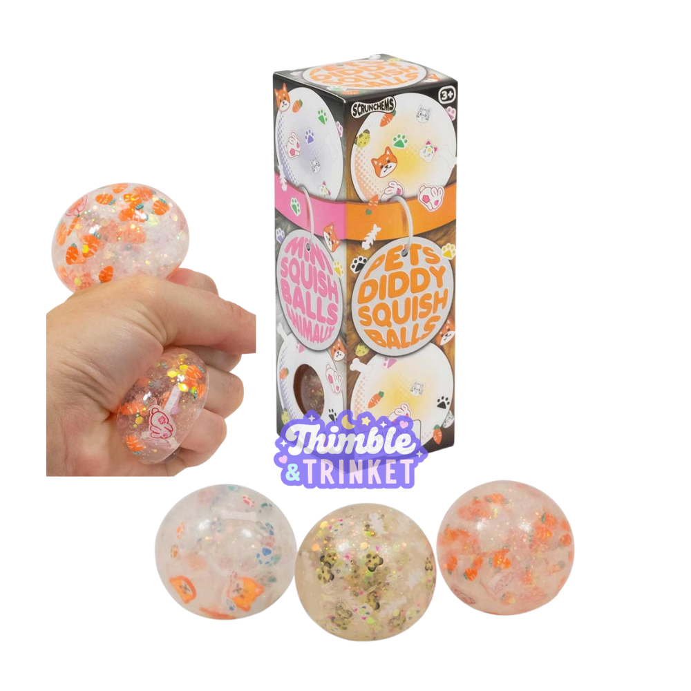 Scrunchems Pets Diddy Squish Balls 3 Pack