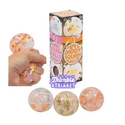 Scrunchems Pets Diddy Squish Balls 3 Pack