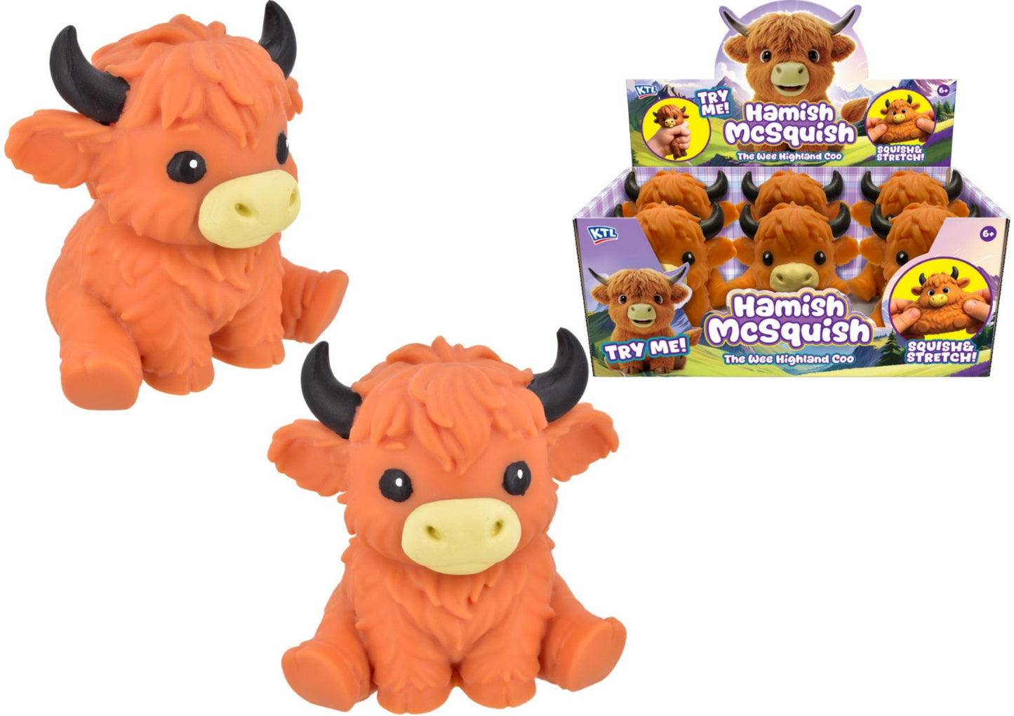 Hamish McSquish Highland Cow Squishy Squeeze Toy