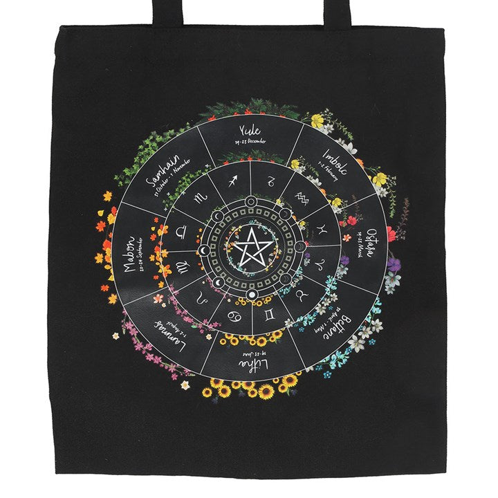 Wheel of the Year Polycotton Tote Bag