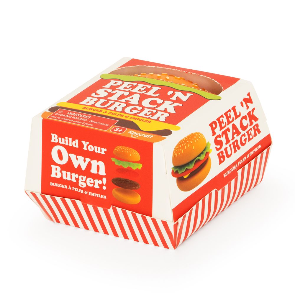 Jumbo Peel & Stack Burger Squeeze Toy