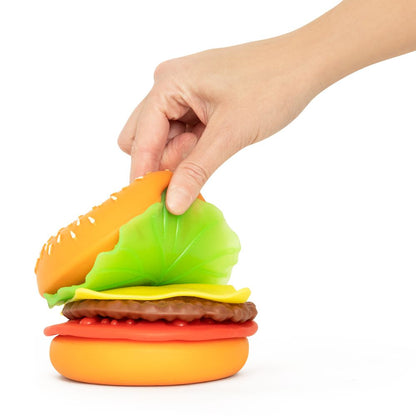 Jumbo Peel & Stack Burger Squeeze Toy
