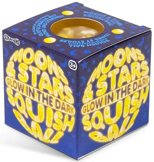 Scrunchems Moon & Stars Glow In The Dark Squish Ball